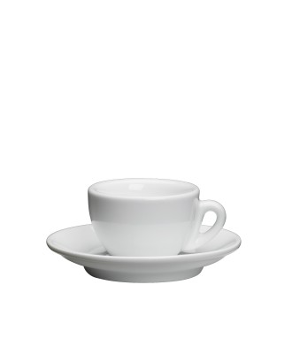 Ceasca si farfurie de espresso, alb, 50 ml, colectia Roma - CILIO